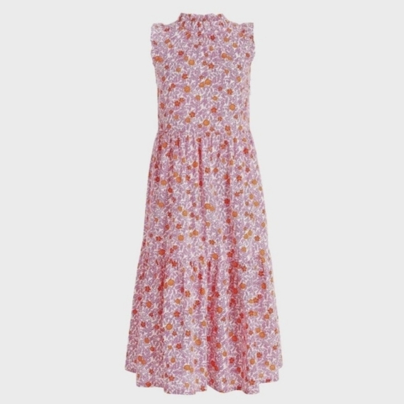 J. Crew Re-Imagined Dresses & Skirts - J. Crew Re-Imagined Floral Tiered Ruffle Sleeveless Midi Dress - 8